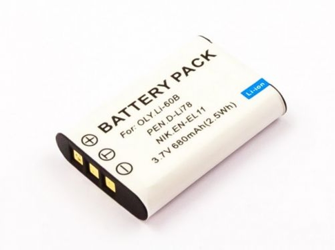 Batería Indigo Bird 680mAh 3.7V para Cámara Nikon EN-EL11, Olympus LI-60B y Pentax D-LI78