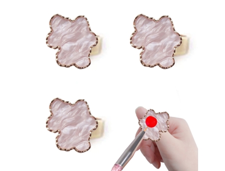 Paletas De Resina Para Decoración De Uñas Con Anillos Ajustables Para Los Dedos, Placa De Mezcla De Colores De Esmalte De Gel -Style3 ZMDECQNA 3 Un