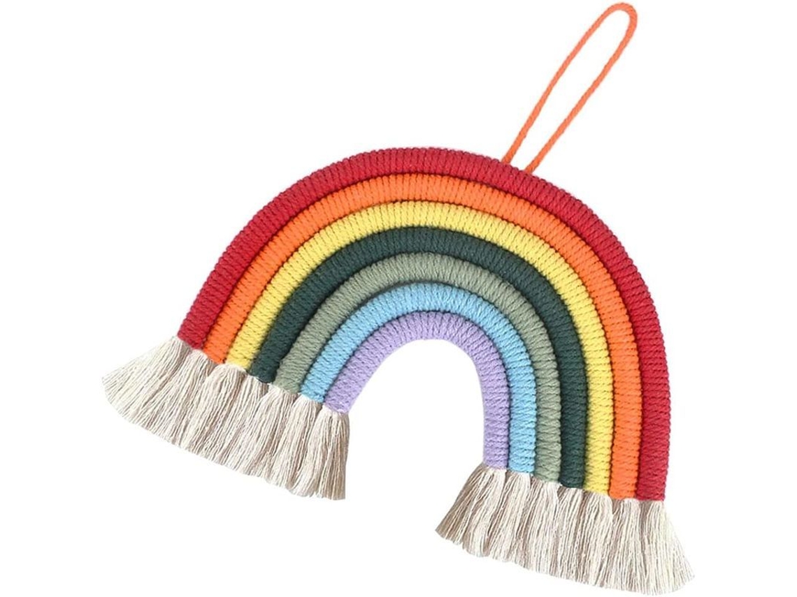 2026altiro-colgante De Pared Arcoíris Tejido A Mano Para La Habitación De Los Niños Y La Decoración Del Hogar.