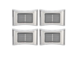 4 Lámparas Solares De Pared Con 6 Led, Impermeables Ip44, Luz Blanca Para Decoración De Exteriores Y Jardines.