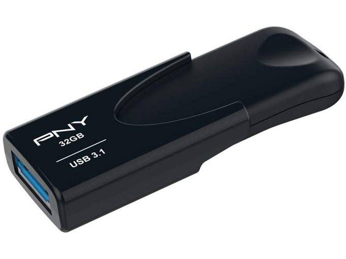 Pen USB PNY Attaché (32 GB - USB 3.1 - Negro)