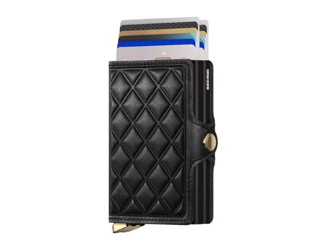 Cartera Fólio, Premium SECRID Twinwallet Emboss Diamantes Negro