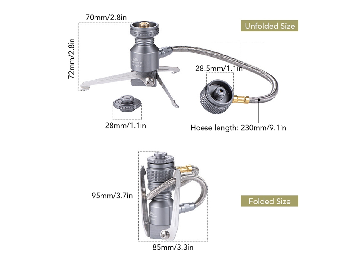 Adaptador de cartucho de butano para estufa y lámpara de gas
