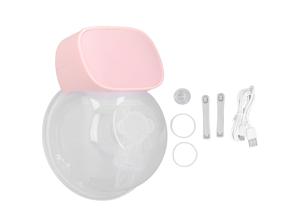 Extractor De Leche Eléctrico Inalámbrico Portátil, Silencioso, Manos Libres, Rosa, 180 Ml.