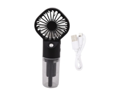 Ventilador nebulizador portátil, 4 velocidades, negro