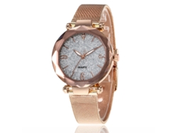 Reloj De Pulsera De Cuarzo Sencillo De Aleación Para Mujer Con Malla, Blanco.