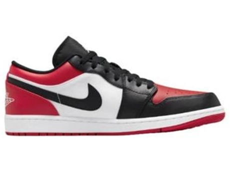 Zapatos NIKE 1 Low Bred Toe Blanco, Negro, Rojo (Tam: 44.5 eu)