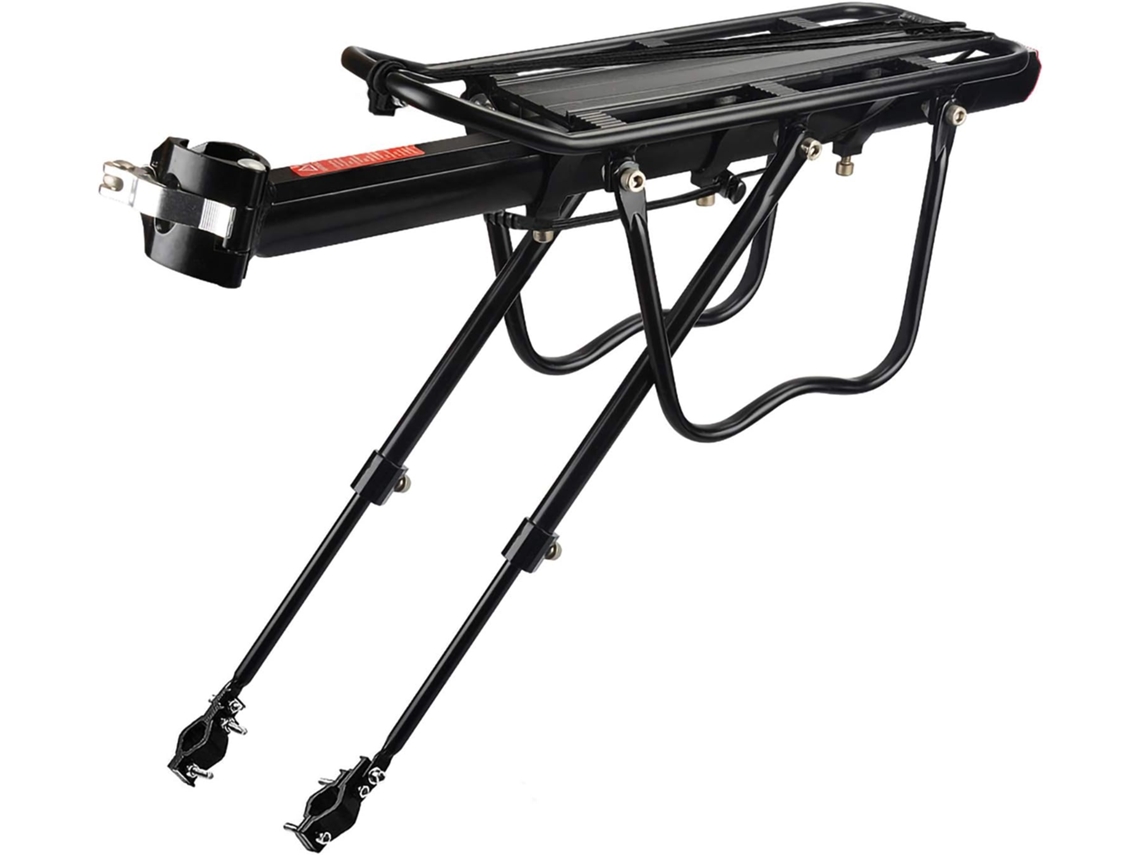MEOIRUERY Portabicicletas trasero flexible, ajustable con marco de aleación de aluminio de liberación rápida, soporta hasta 50 kg, ajuste universal para bicicle