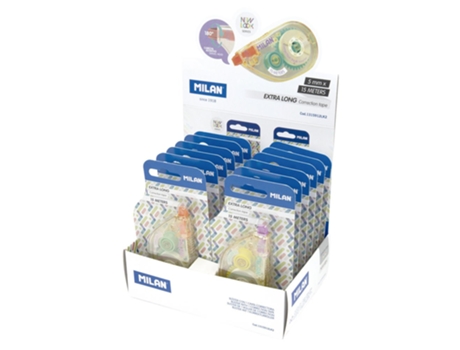 Caixa de Exibição 12 5 Mm X 15 M Packs 5 Mm X 15 M Fita Corretiva New Look Series Transparentemilan