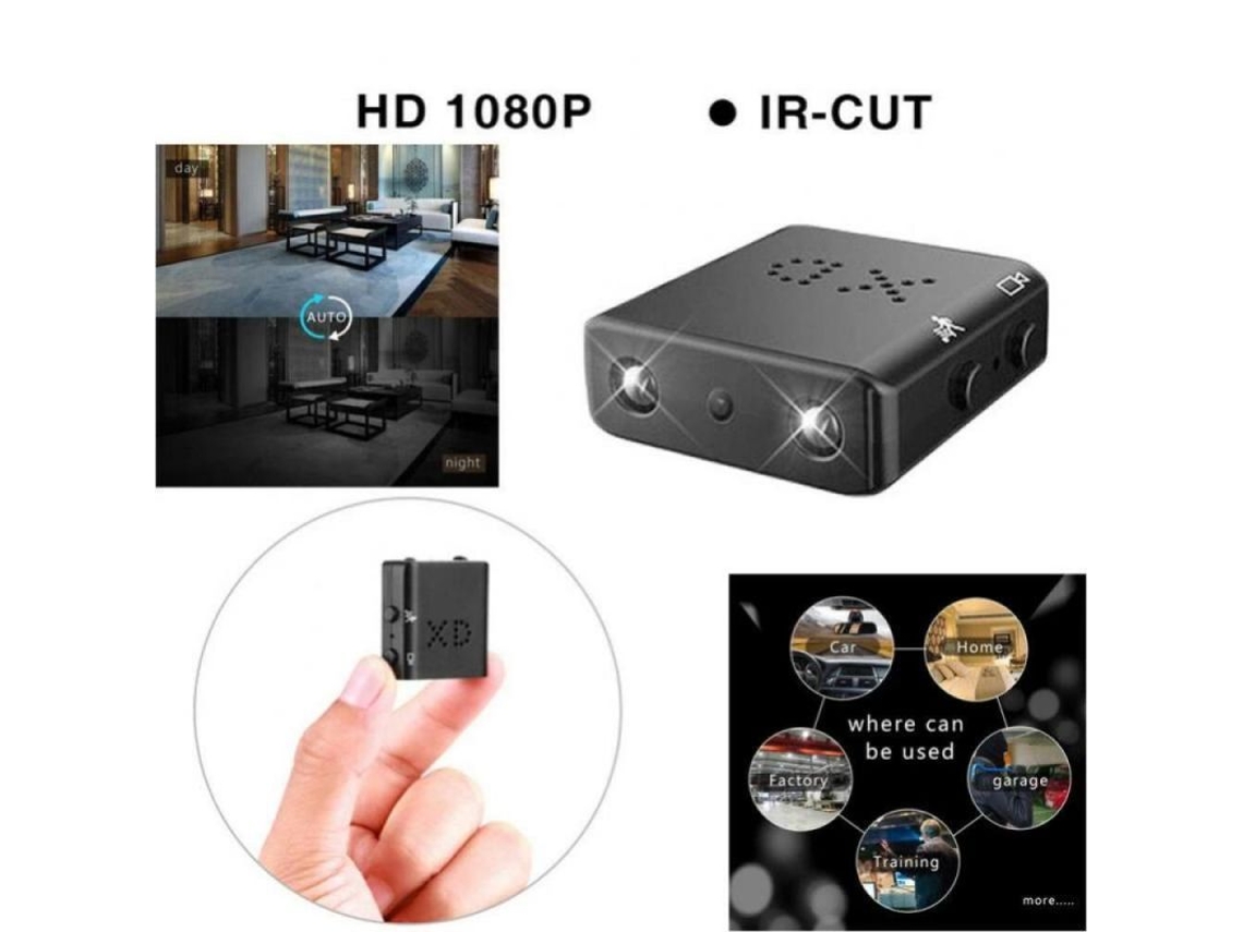 Cámara Espía Mini 1080p Visión Nocturna Detección De Movimiento Grabadora De Voz Xyo
