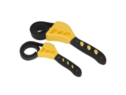 Chave De Correia Ajustável De Borracha 2 Peças 6in 8in Para Manutenção De Carros Amarela