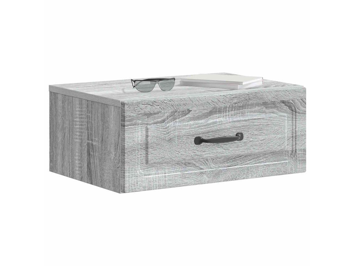 Maison Exclusive - Mesita De Noche De Pared 2 Pcs Gris Sonoma 49 X 34,5 X 20 Cm