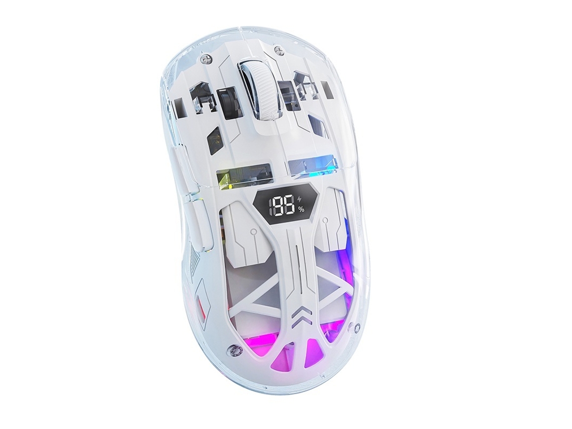 YIZHOOD A2 Ratón Cómoda Pantalla Táctil Inalámbrica Batería Pantalla Portátil Oficina Entretenimiento Compatible Juegos Blanco