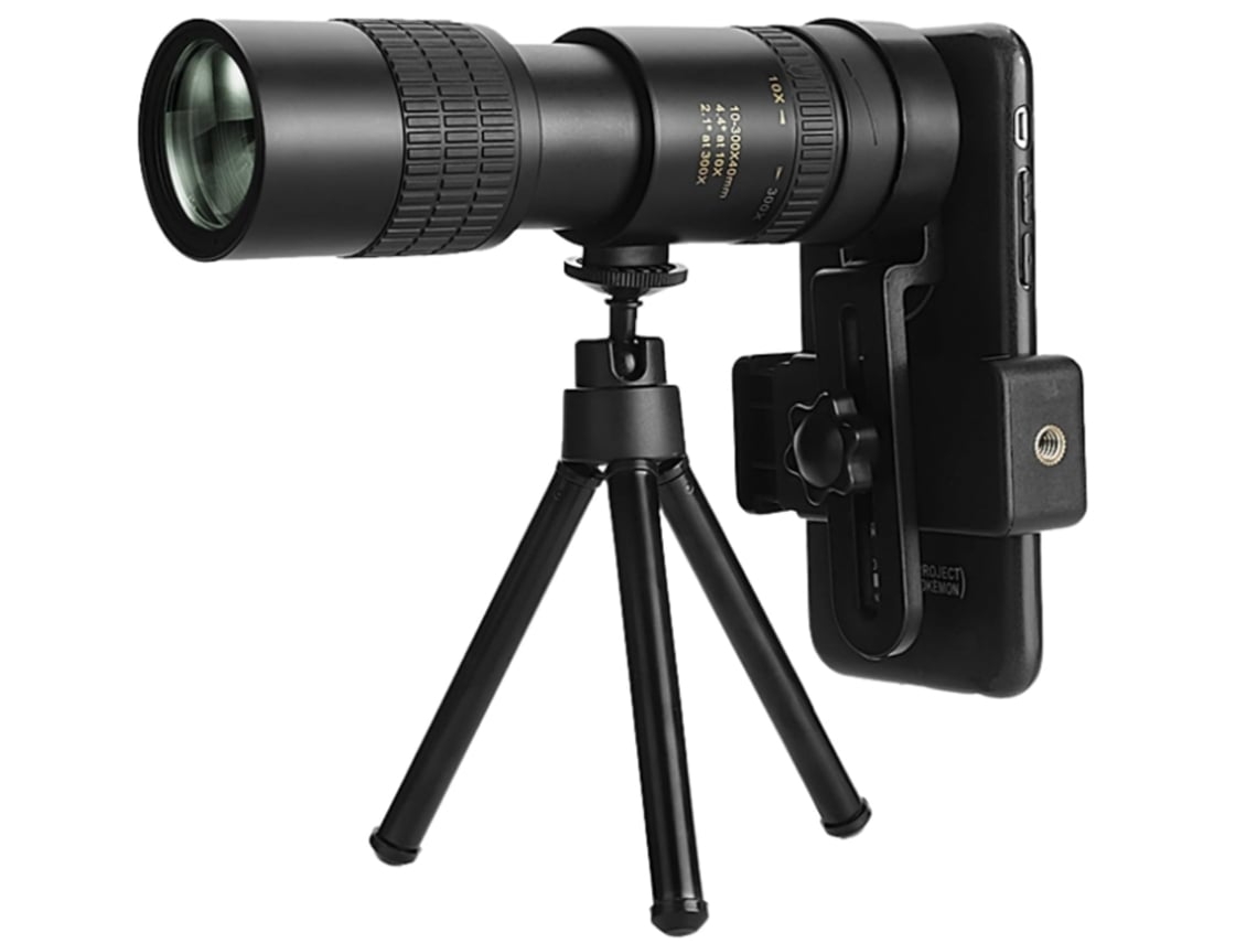 Telescópio 4k 10 300x40mm Telefoto Monocular Super Zoom De Alta Potência À Prova Dágua Preto Saisiyiky