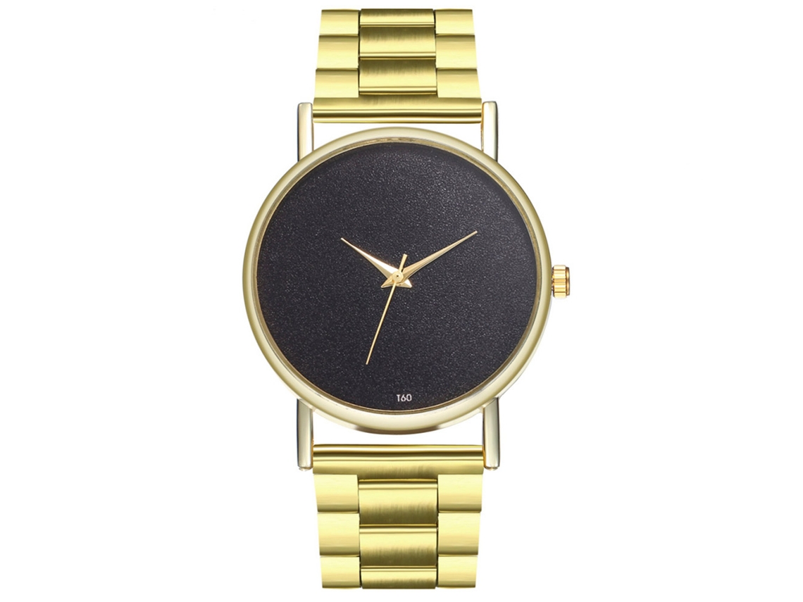 Reloj Unisex Zhoulianfa De Cuarzo Con Dial Negro Y Correa De Acero Inoxidable