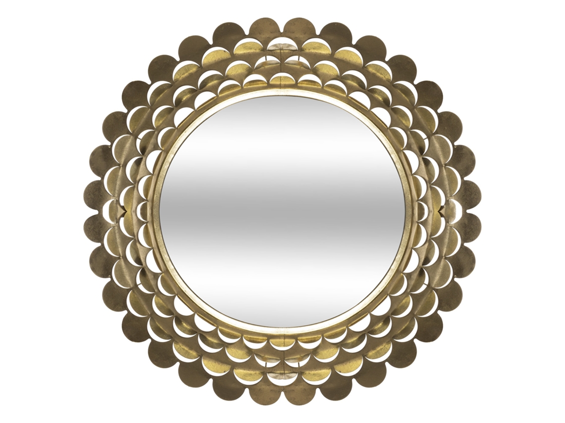Espejo flor Dolly metal dorado Ø91x8,5 ATMOSPHERA