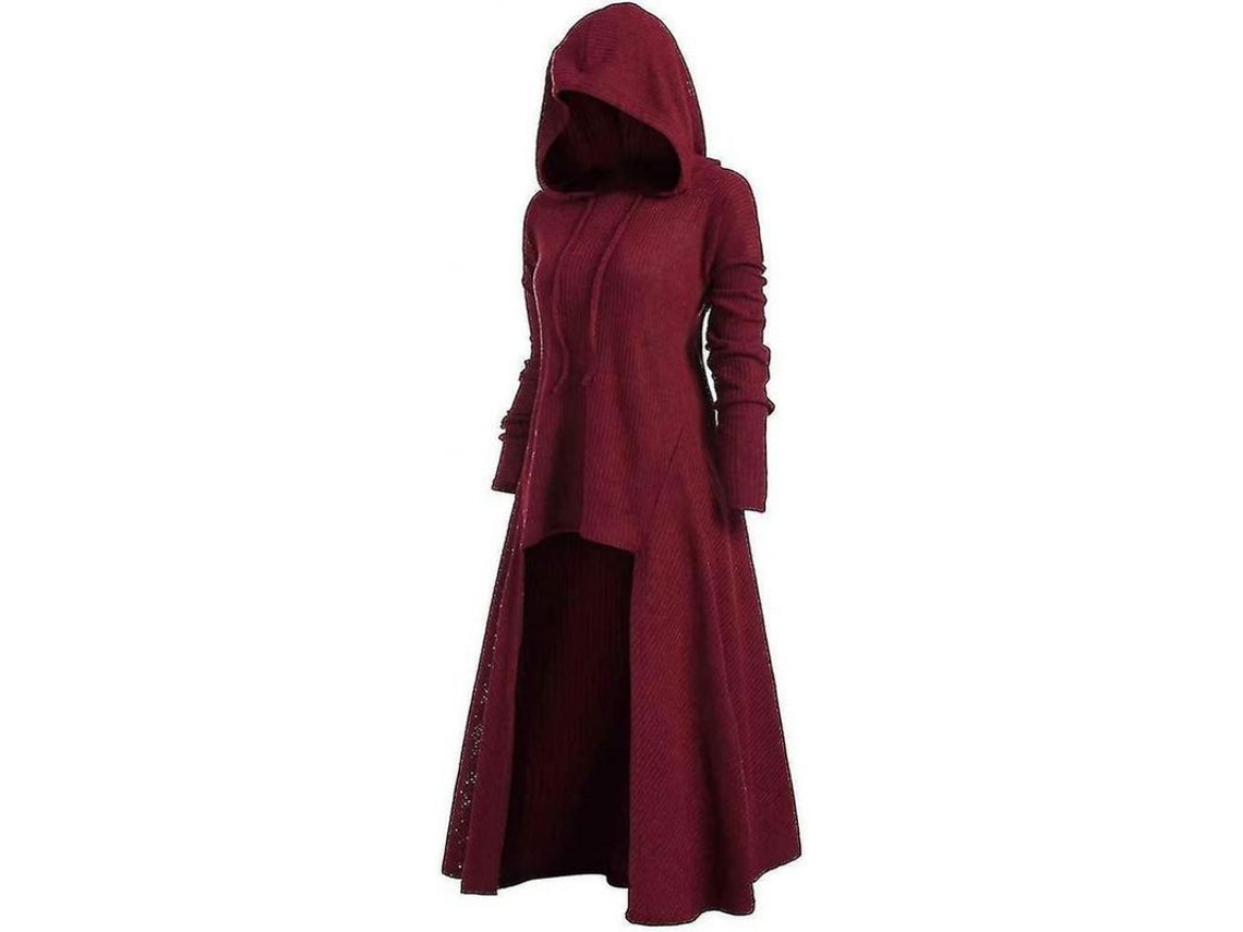 2026-chaqueta Con Capucha Gótica Para Mujer De Mezcla De Algodón - Inn S Rojo