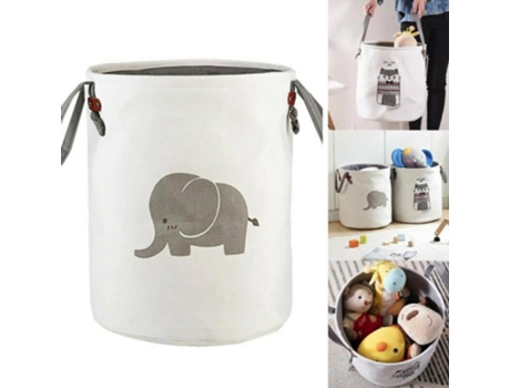 Cesto para la colada Cesto para la colada Bolsa para la colada Cesta para niños Cofre para la colada Caja de juguetes Elefante gris