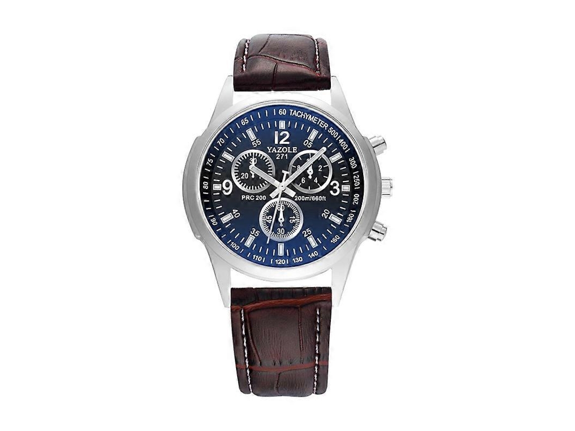 Reloj Yazole 271 para hombre, tres esferas, seis manecillas, Auartz, resistente al agua, Hengrongshen, de negocios
