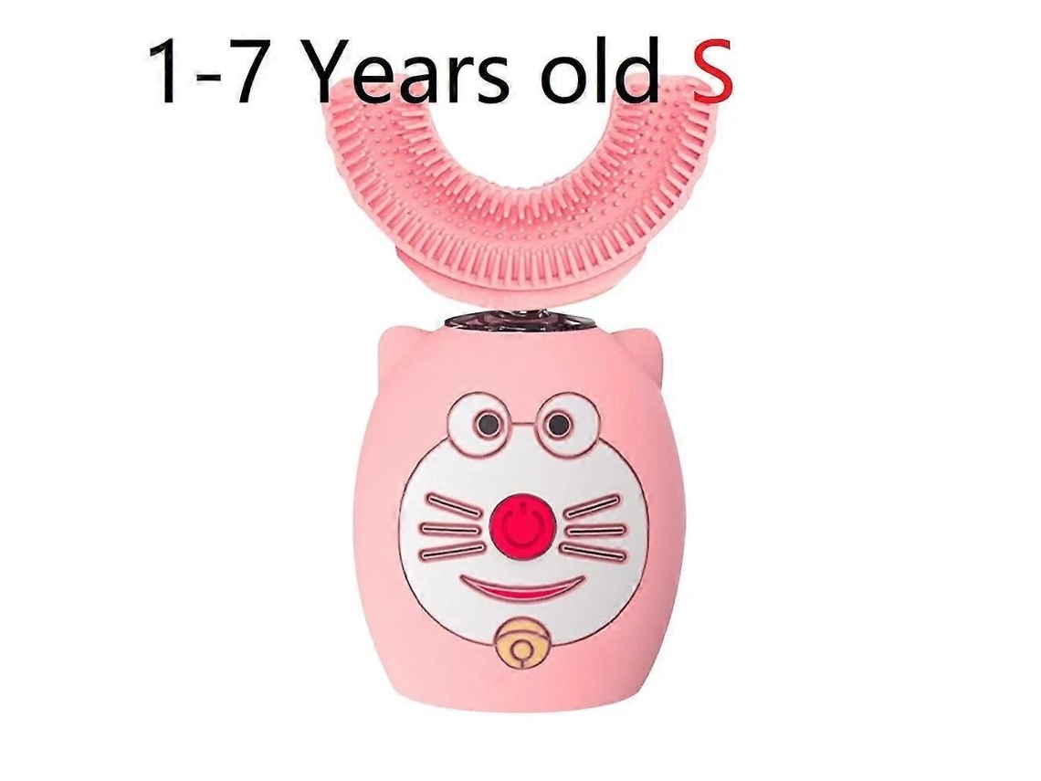 Cabezal de cepillo de dientes eléctrico GOKOCO para niños en forma de U con rotación de 360 ​​grados, fabricado en silicona, reemplazable y con accesorios.