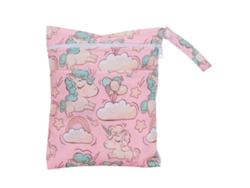 Bolsa Para Pañales Con Dos Cremalleras, Bolsa Para Ropa Mojada Y Seca, Estampado De Dibujos Animados, Portátil.