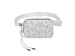 Mochila, riñonera unisex con correa ajustable, estampado de leopardo blanco Eifson