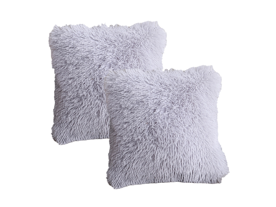 2 Almohadas Mullidas: Súper Suaves Y Afelpadas Con Acento De Piel Sintética.