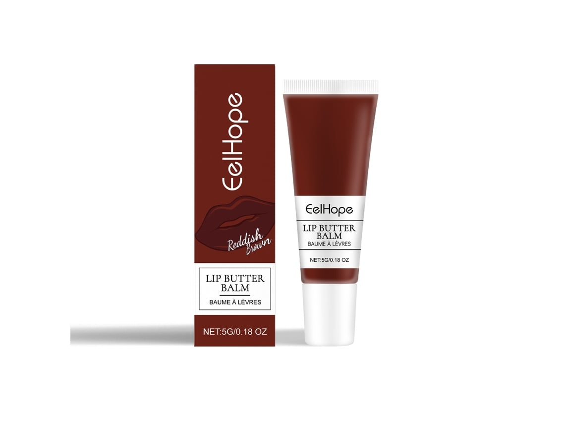 Bálsamo labial hidratante con color marrón caoba