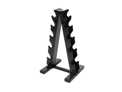 Soporte para mancuernas, 5 niveles de almacenamiento, construcción de acero resistente, negro OEM