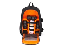 Mochila para cámara de gran capacidad, impermeable y resistente al desgaste, Cuich (naranja)