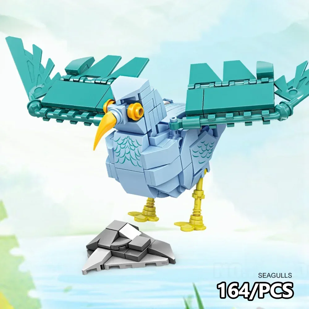 (gaviota) Mini Bloques De Construcción, Se Pueden Usar Para Construir Exquisitos Modelos De Aves, Entrenamiento Cerebral, Decoración Del Hogar.