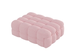 Sofá-cama Extensível Em Tecido Teddy Rosa