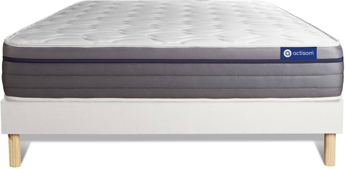 Conjunto de Somier Blanco + Colchón ACTISOM Actilatex Zen (150x200 cm - Látex)