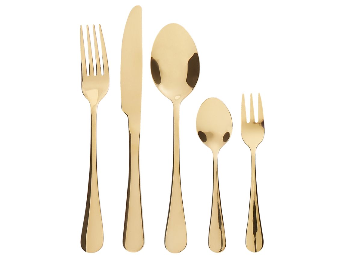 Conjunto de cubiertos Dorado FUSILLI