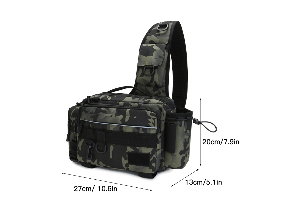 Mochila Organizadora Multifuncional E Impermeable Para Pesca, Con Bolsillos Externos Y Correas Ajustables.