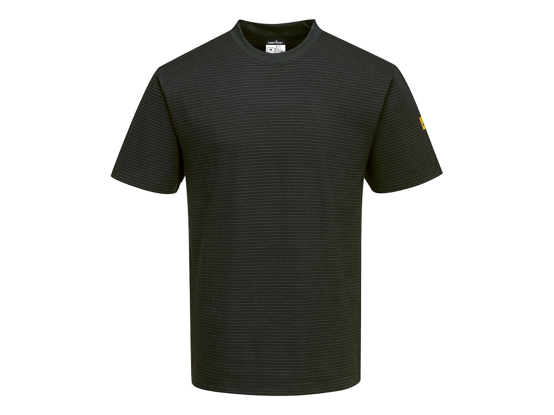 Camiseta antiestática ESD para protección electrostática / Azul marino oscuro / S Portwest