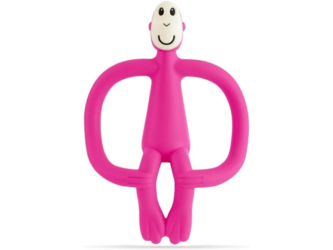 Mono De Cerillas, Chupete De Silicona Para La Dentición, Fácil De Agarrar, Sin Bpa, A Partir De 3 Meses, 10,5 Cm, Mono Rosa