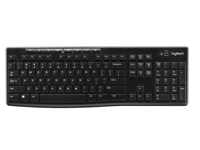 Teclado Logitech K270 (Inalámbrico - Layout US - Teclado Numérico)