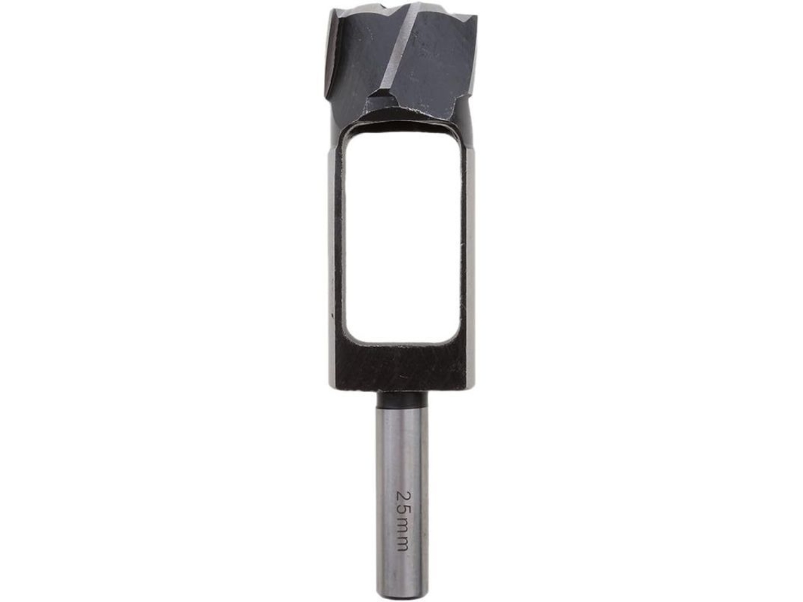 Broca De 25 Mm Con Conexión De 1/2" Para Madera Dura Y Blanda, Fabricada En Acero Al Carbono Templado.