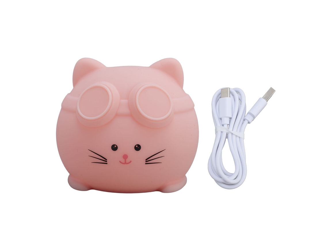 2026-lámpara De Noche Infantil Silicona Recargable Con Control Por Toque, 3 Niveles De Brillo, Usb, Led, Para Dormitorio Rosa