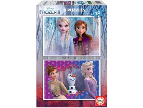 Puzzle EDUCA 2x Puzzle 20 Frozen 2 (Edad Mínima: 3 Años - 40 Piezas)