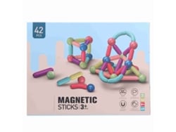 2026-juguete De Varillas Magnéticas Diy Para Niños, Conjunto De Bloques De Construcción Magnéticos Educativo, 42 Piezas