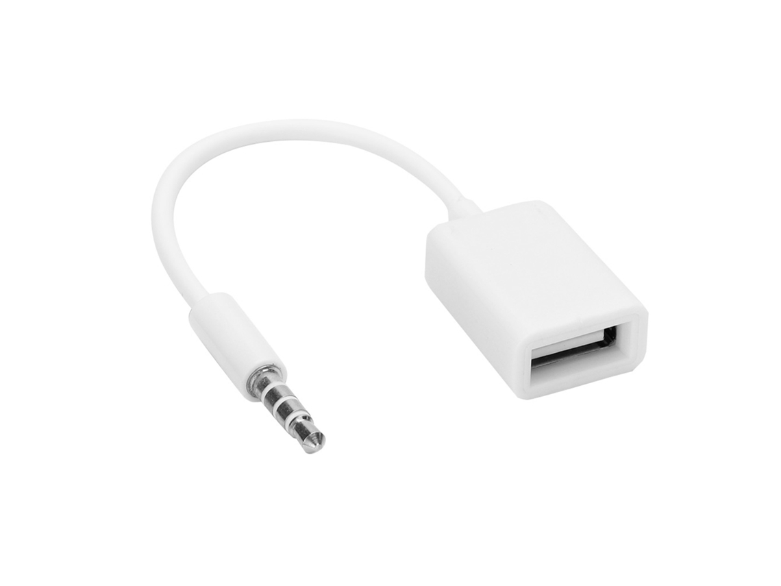 Cable Adaptador De Audio Aux De 3,5 Mm Con Conector Jack A Usb Hembra Para Coche