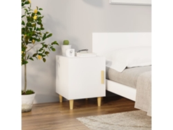 Mesita de Noche Derivados de Madera Blanco