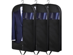 3 Bolsas Plegables Para Guardar Ropa: Trajes, Vestidos, Abrigos, Chaquetas, Con Cremallera.