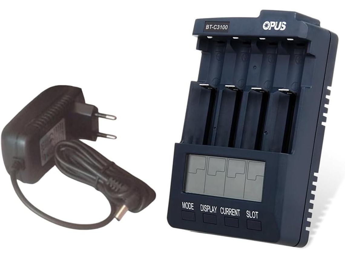 Adaptador Universal Bt-c3100 De 4 Ranuras Para Baterías Recargables De Iones De Litio, Enchufe Europeo.