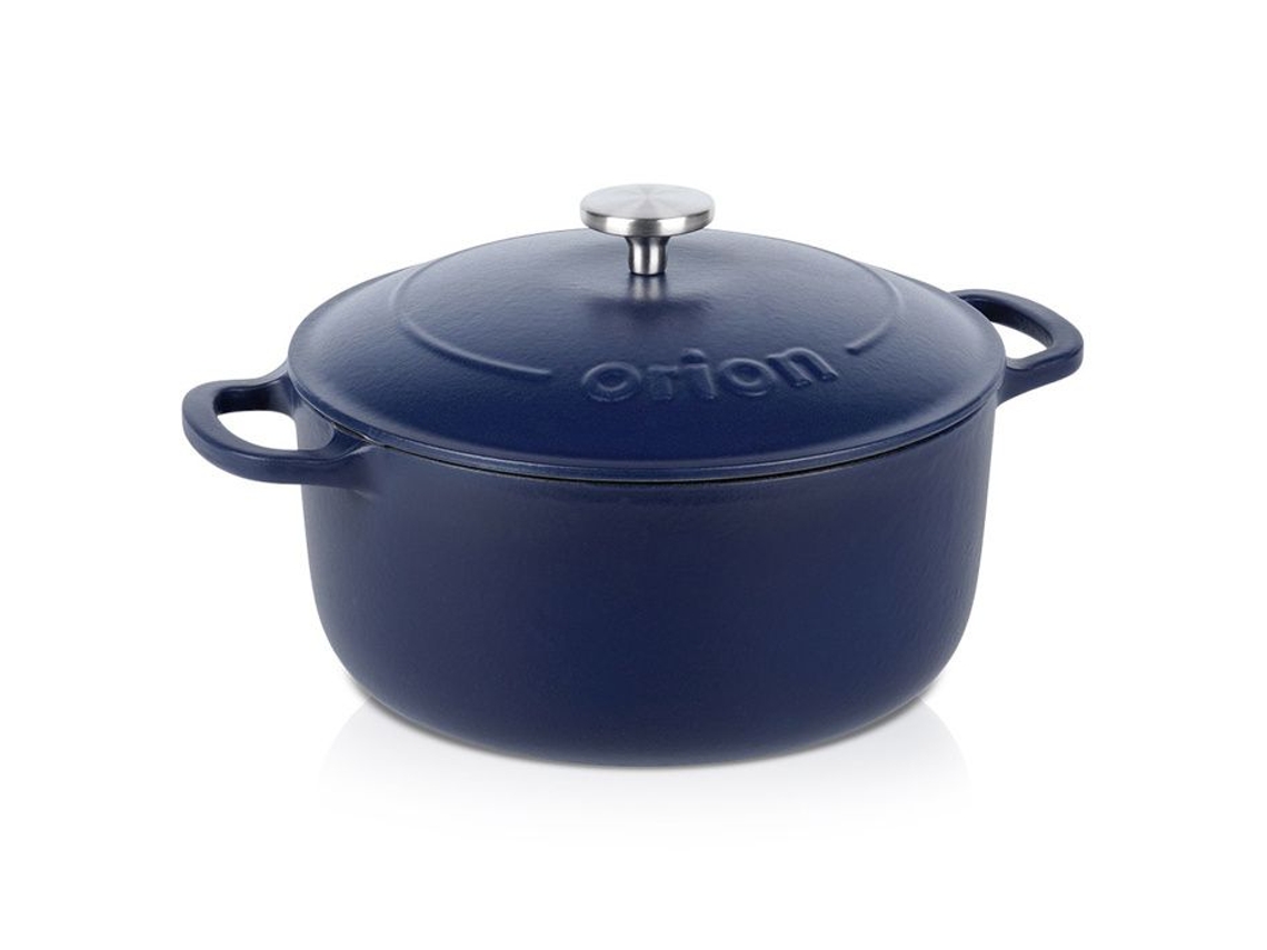 Olla De Hierro Fundido Esmaltada Orion Litina 26 Cm 5,2 L Azul