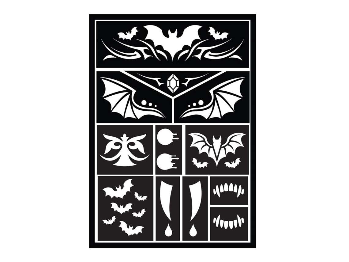 Plantilla de maquillaje de vampiro 14 x 20 cm