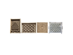 Set 4 Decoración Pared Cemento 68x8x50cm