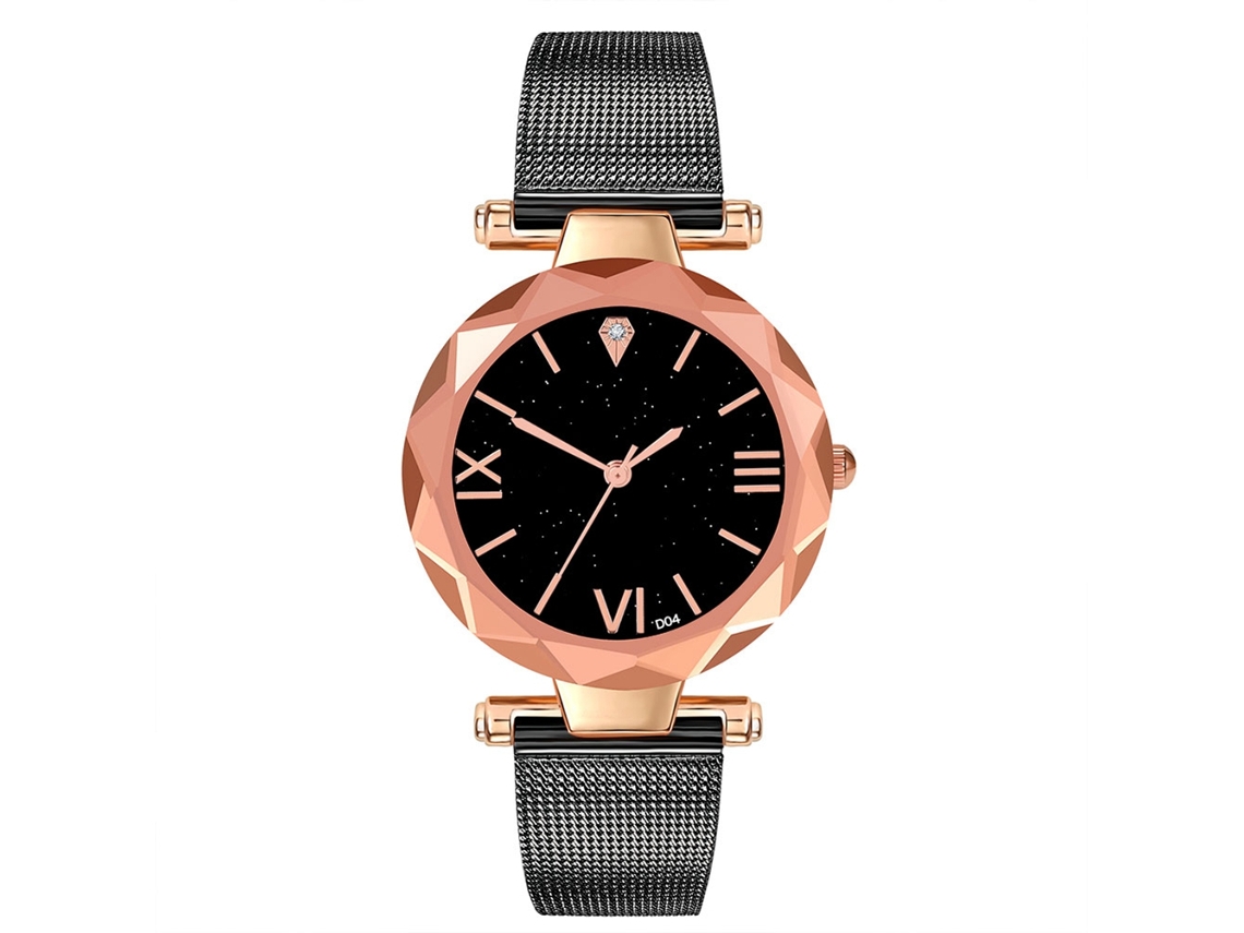 Elegante Reloj De Pulsera De Cuarzo Para Hombre Y Mujer (negro)